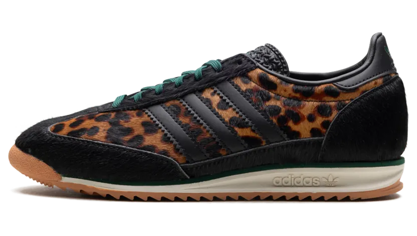 Adidas SL 72 OG Core Black / Off White / Collegiate Green “Leopard” (JI0187)