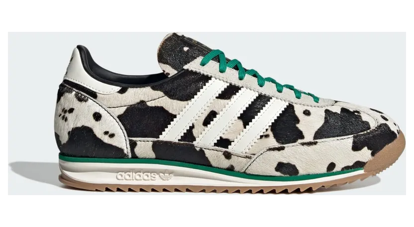 Adidas Sl72 OG Core Black / Off White / Court Green “Animal Print” (JR1639)