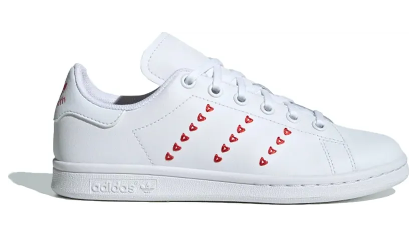 adidas Stan Smith Cloud White Lush Red (GS)