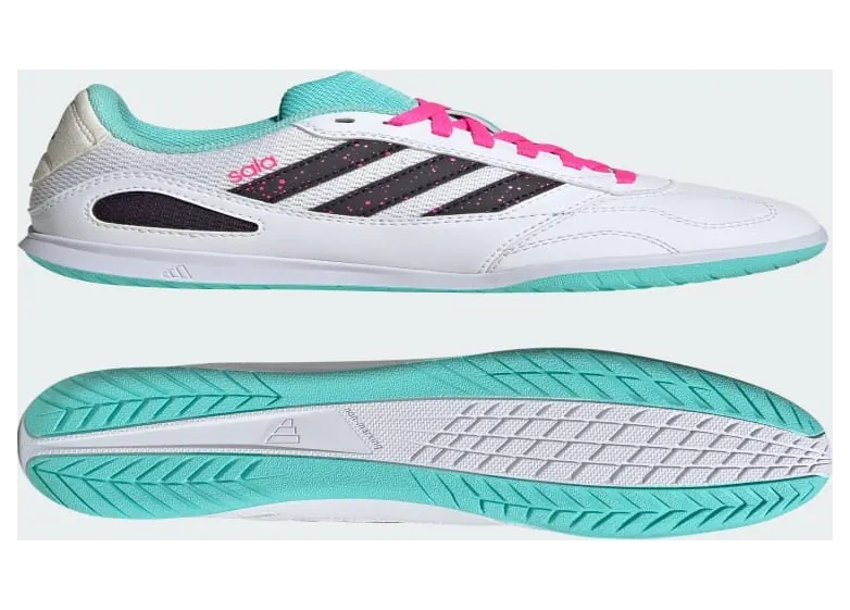 adidas Super Sala Competition 3 Indoor Cloud White Aurora Black Flash Aqua (JR5400)