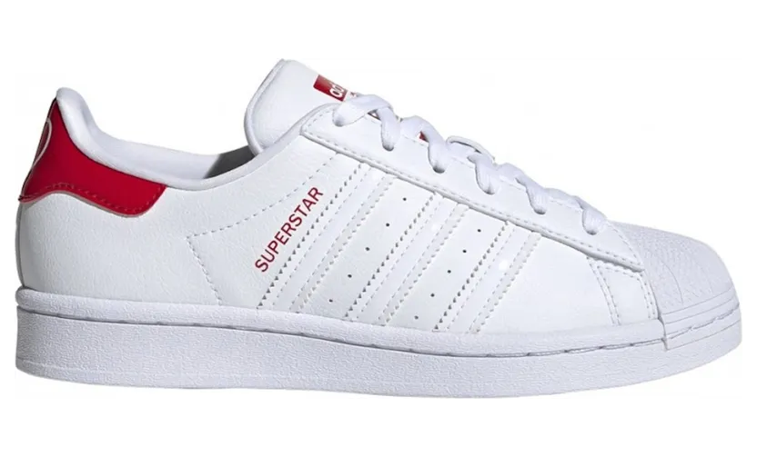 adidas Superstar Schuh Cloud White / Cloud White / Scarlet (FW0817)