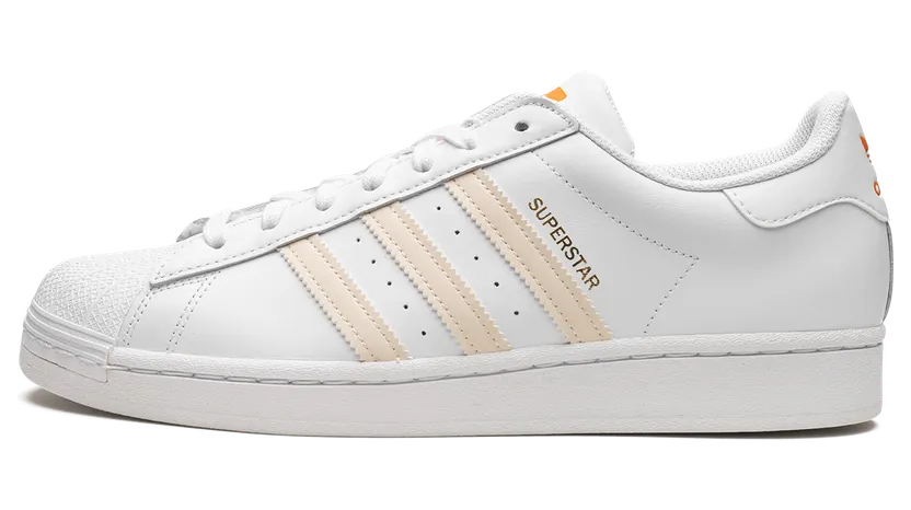 adidas Superstar Schuh Cloud White / Ecru Tint / Orange Rush (GZ3737)