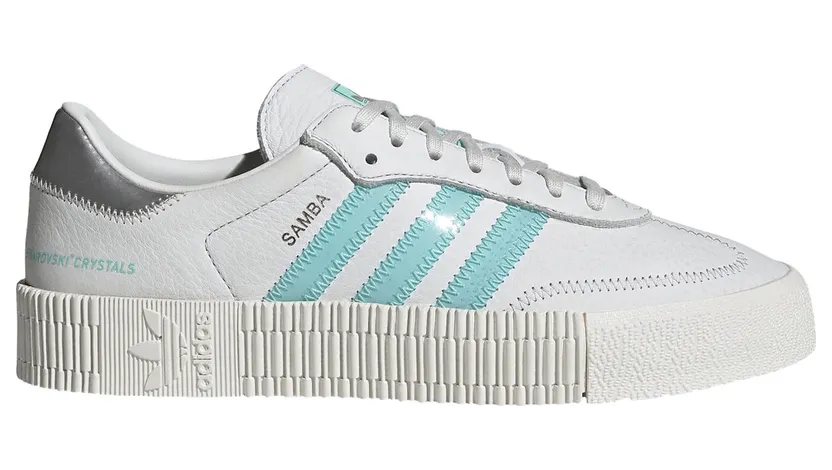 adidas Swarovski® SAMBAROSE Schuh Crystal White / Clear Aqua / Silver Metallic (GZ8618)