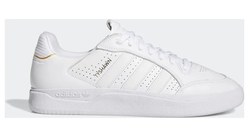 adidas Tyshawn Low Schuh Cloud White / Cloud White / Gold Metallic (GW3182)