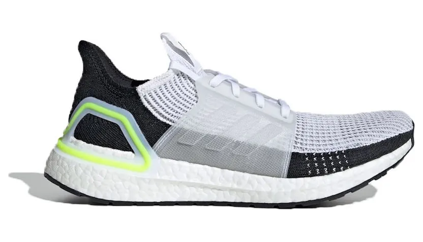 adidas Ultra Boost 19 White Black Volt (EF1344)