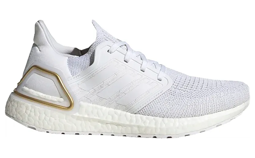 adidas Ultra Boost 20 Cloud White Gold Metallic Heel (W)
