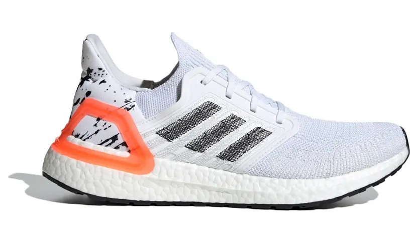 adidas Ultraboost 20 Schuh Cloud White / Core Black / Signal Coral (EG0699)
