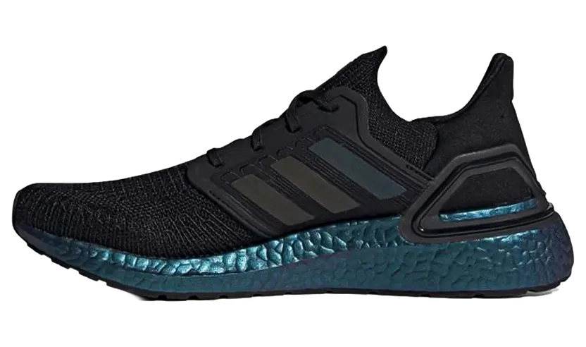 adidas Ultraboost 20 Schuh Core Black / Core Black / Signal Cyan (FV8319)