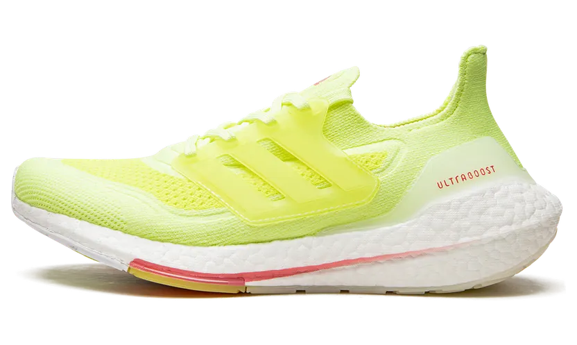 adidas Ultraboost 21 Laufschuh Hi-Res Yellow / Cloud White / Hazy Rose (FY0398)