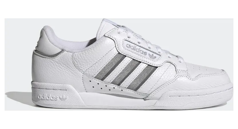 adidas Wmns Continental 80 Stripes Footwear White / Silver Metallic / Grey Three (S42626)