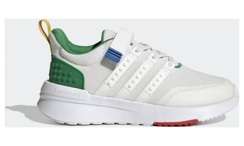 adidas x LEGO® Racer TR21 Elastic Lace and Top Strap Schuh Core White / Core White / Green (HQ1315)