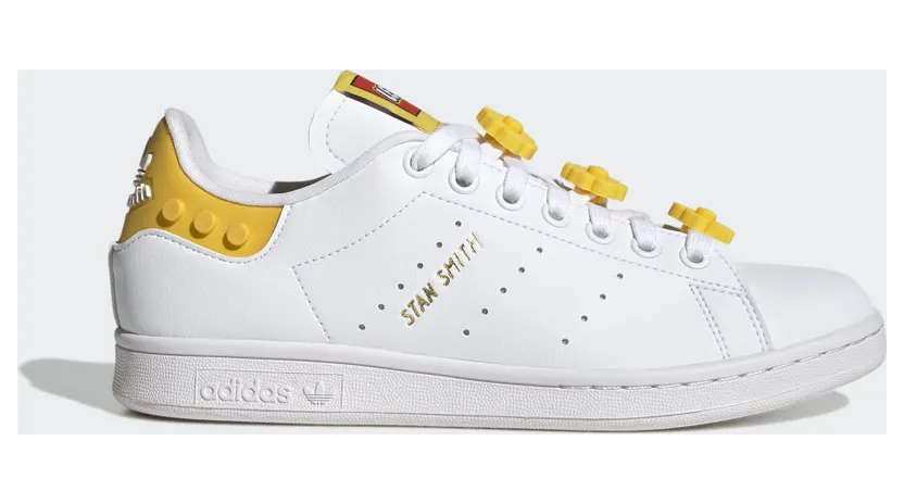 adidas x LEGO Stan Smith Schuh Cloud White / Gold Metallic (GX7203)