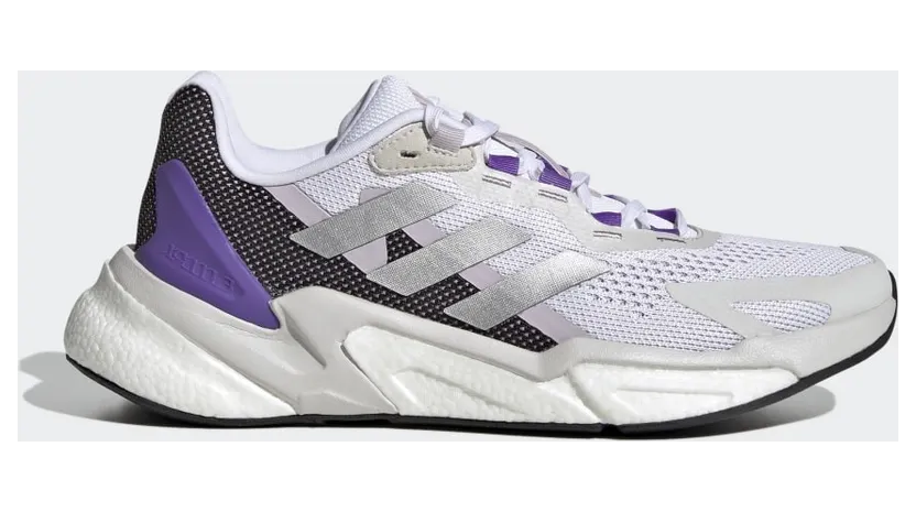 adidas X9000L3 Laufschuh Cloud White / Silver Metallic / Purple Rush (HR1736)