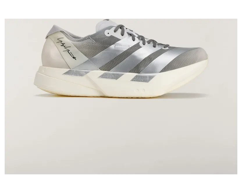 Adidas Y-3 ADIOS PRO 4 Sportschuhe Chalk White / Silver Metallic / Light Solid Grey (KZ9045)