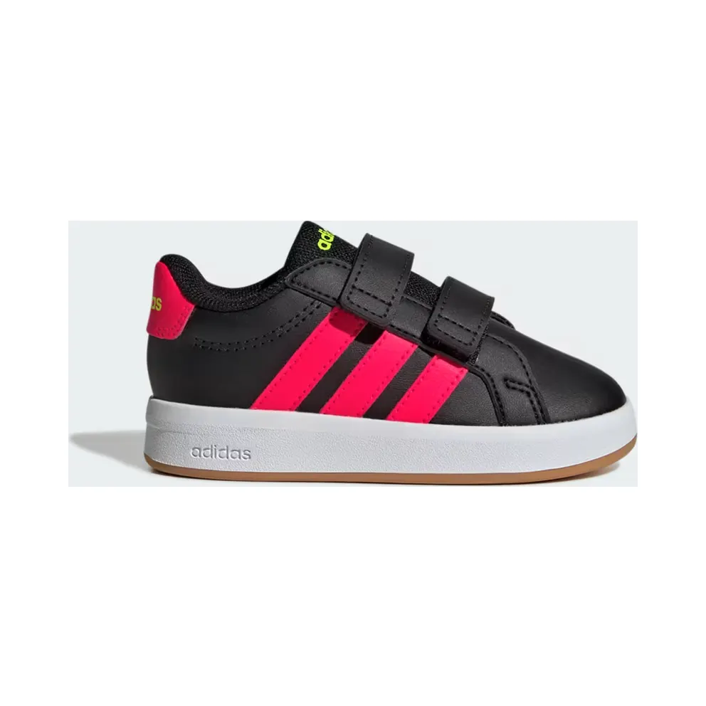 adidas Grand Court 3.0 Shoes Infants “Core Black / Lucid Red / Lucid Lemon” (JP9375)