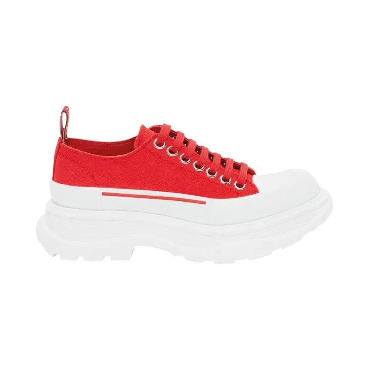 Alexander McQueen Tread Slick Low Lace Up White Red (604257W4L516487)