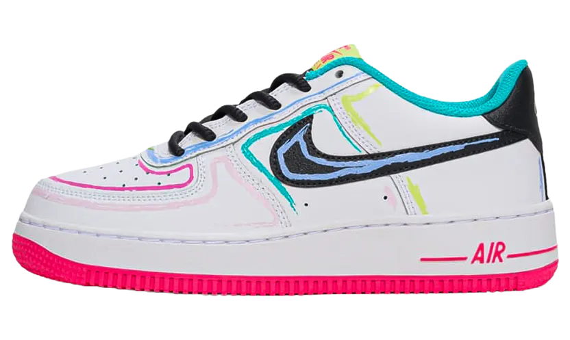 Nike Air Force 1 Low GS “White Hyper Pink Dusty Cactus” (IU3252-100)