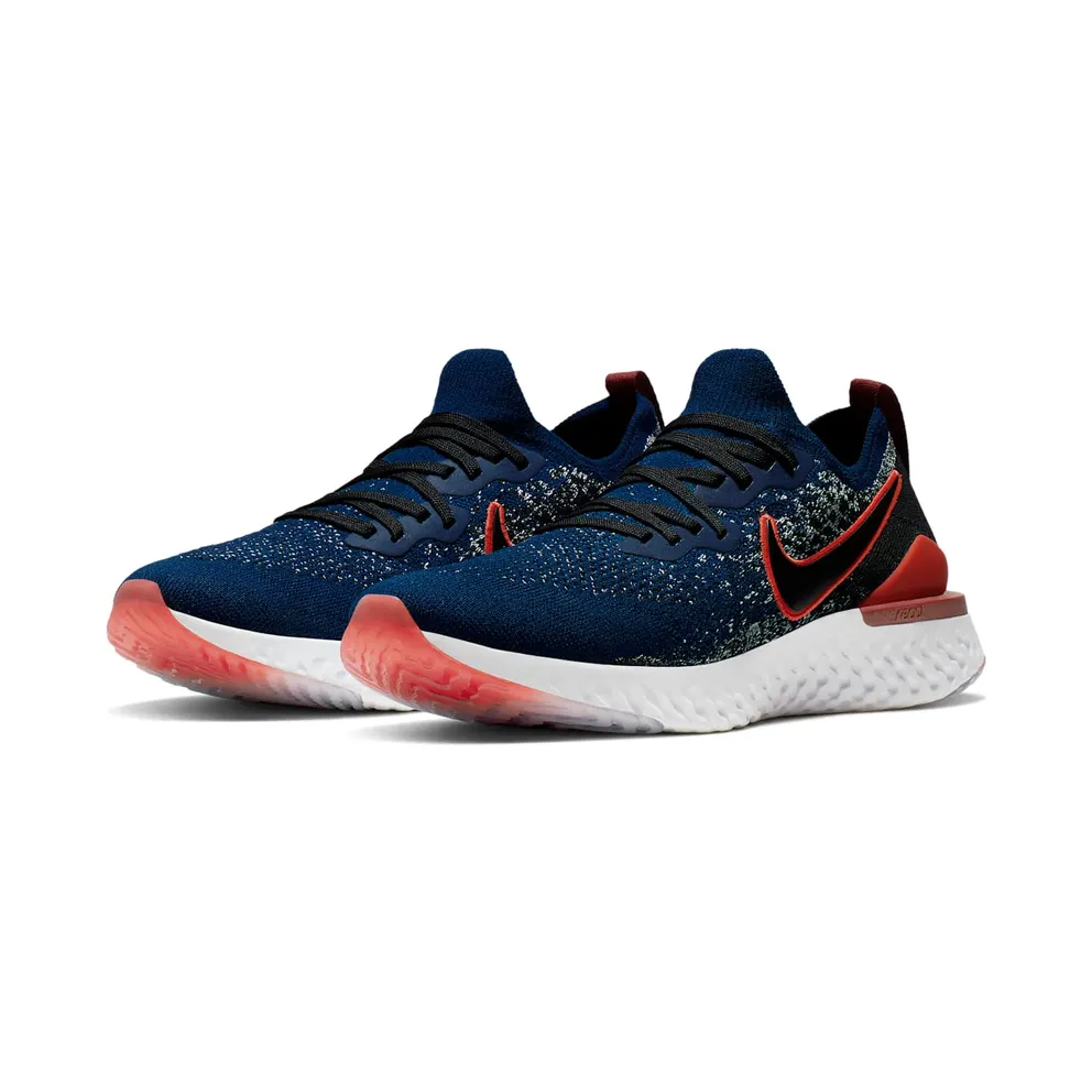 Nike Epic React Flyknit 2 Rabid Panda Blue Void/Habanero Red-Team Red-Black (CJ0770-400)