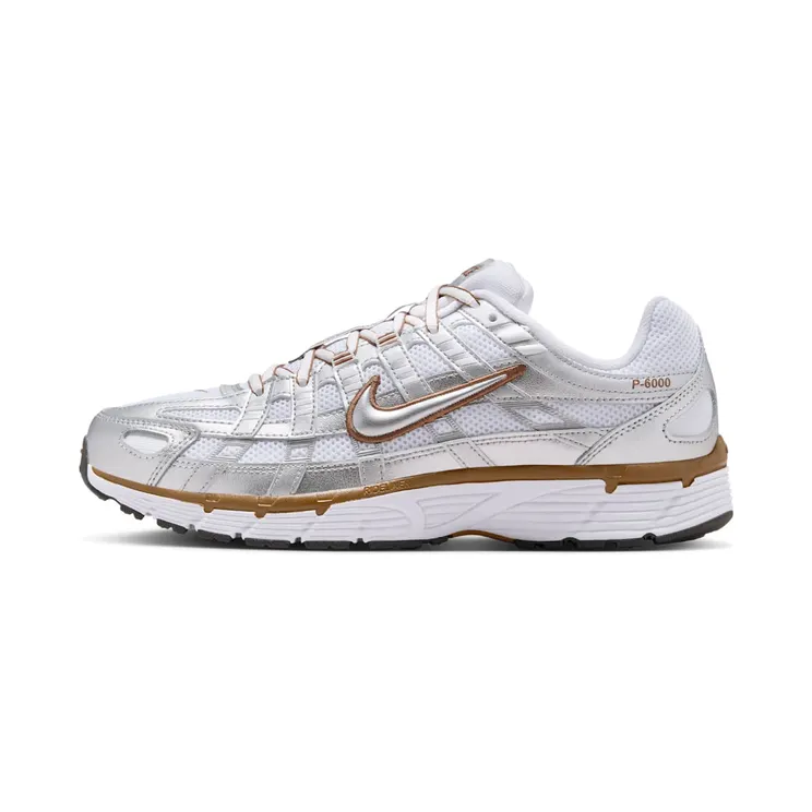 Nike P-6000 “White / Light British Tan / Sail / Metallic Silver” (BV1021-109)