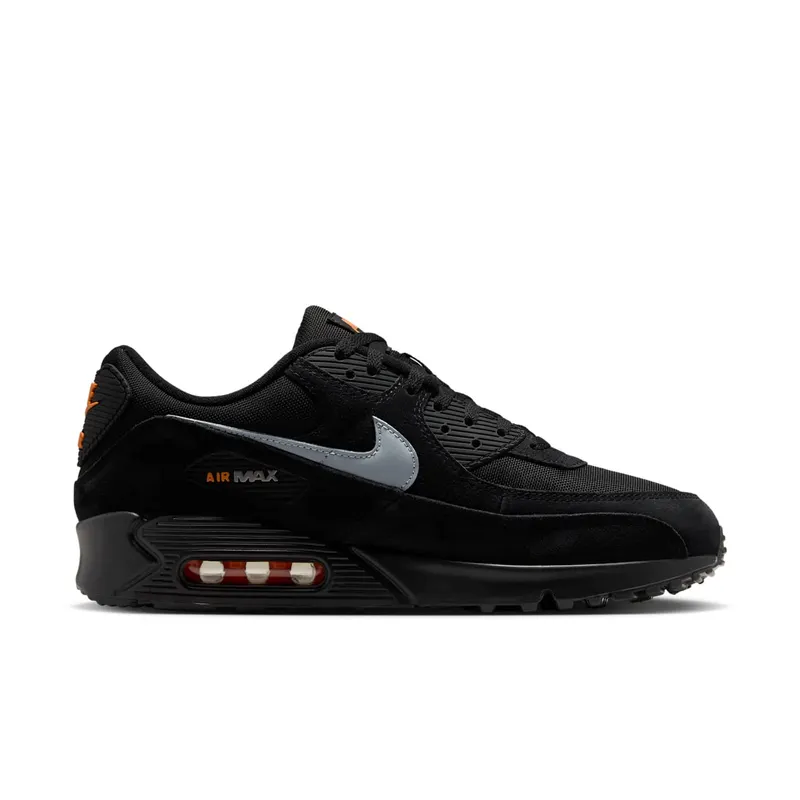 Nike Air Max 90 “Black Metallic Cool Grey Orange” (DO6706-010)