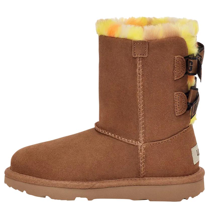 Ugg Bailey Bow Plaid Punk GS “CHESTNUT” (1134930Y-CHE)