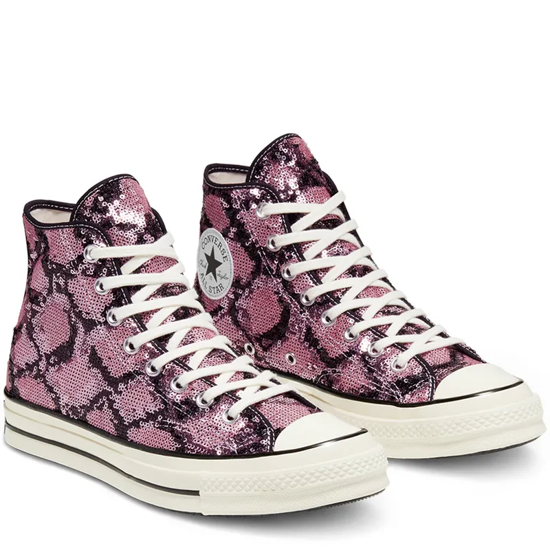 Converse Chuck Taylor All-Star 70s Hi Light Sequin Light Orchid/Egret-Black (166560C)