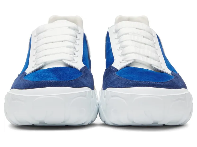 Alexander McQueen Blue Suede Court Trainer 4417 ELEC.B (634618WHWJ9) (2)