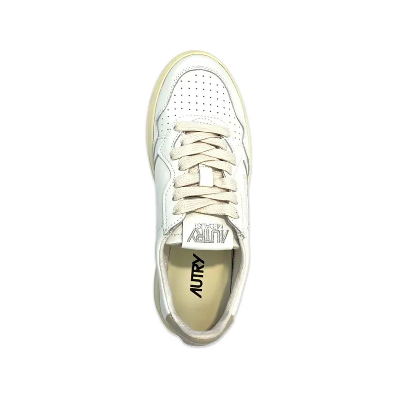 Autry Medalist Perforated Leather “White” (AULW LL27)