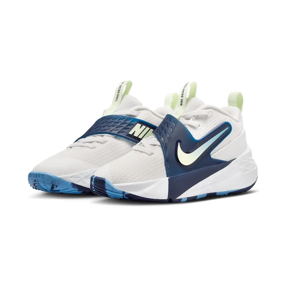 Nike Team Hustle D 12 White Midnight Navy Volt Tint (HF6280-104)