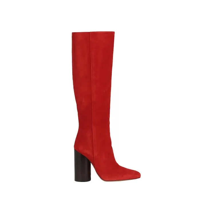 Ferragamo Pampero Suede Knee-High Boots Red (01G047-764061)