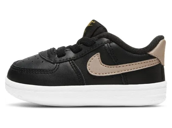 Nike Force 1 Crib Bootie voor baby’s Zwart (CK2201-004)