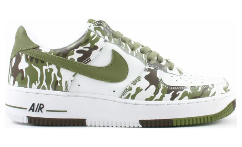 Nike Air Force 1 White/Palm Green-Baroque Brown (306353-131)