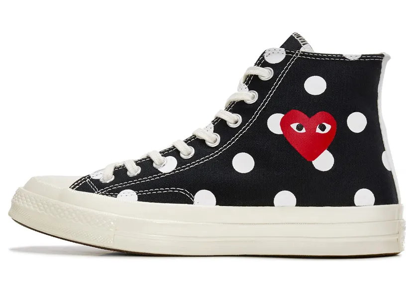 Converse Chuck Taylor All-Star 70s Hi Comme des Garcons CDG Polka Dot Black (505-655229)