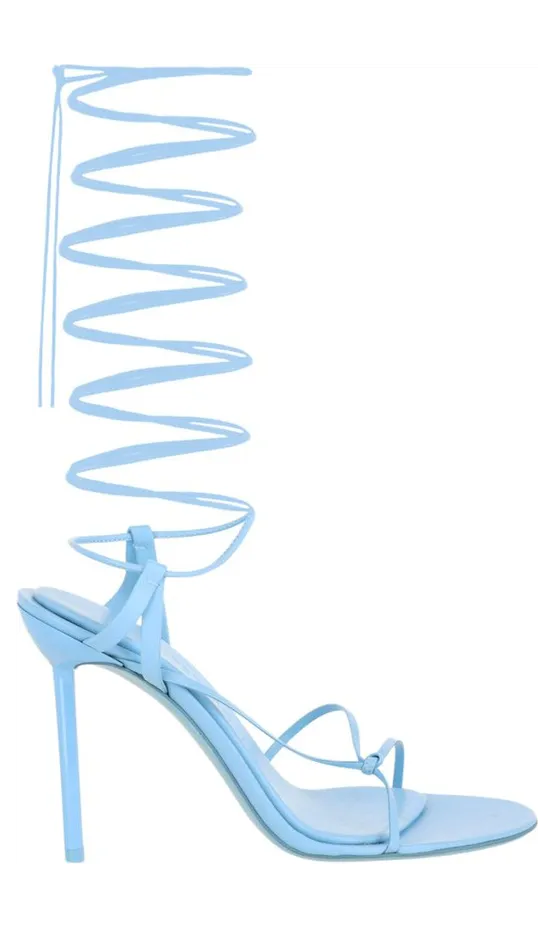 Ferragamo Azha X5 Wrap Tie Heels Blue (01F124-760694-1C)
