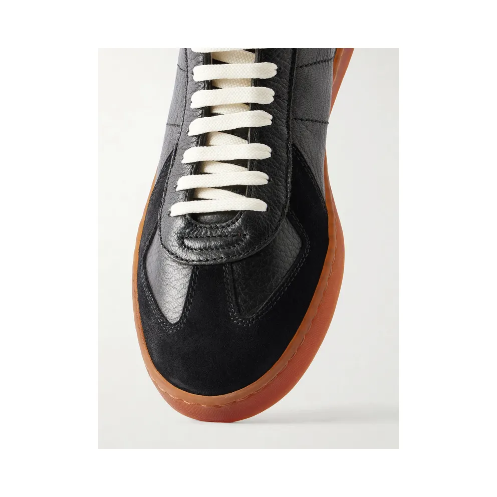 Officine Creative Militia 002 Suede-Trimmed Leather Black (OCUMILI002-CVCOM00000LC222)