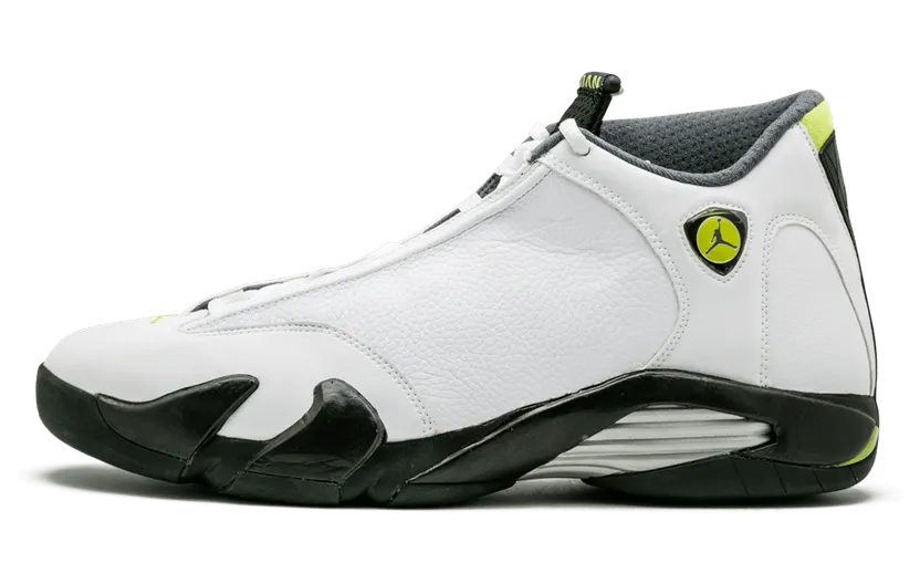 Jordan 14 Retro White Chartreuse