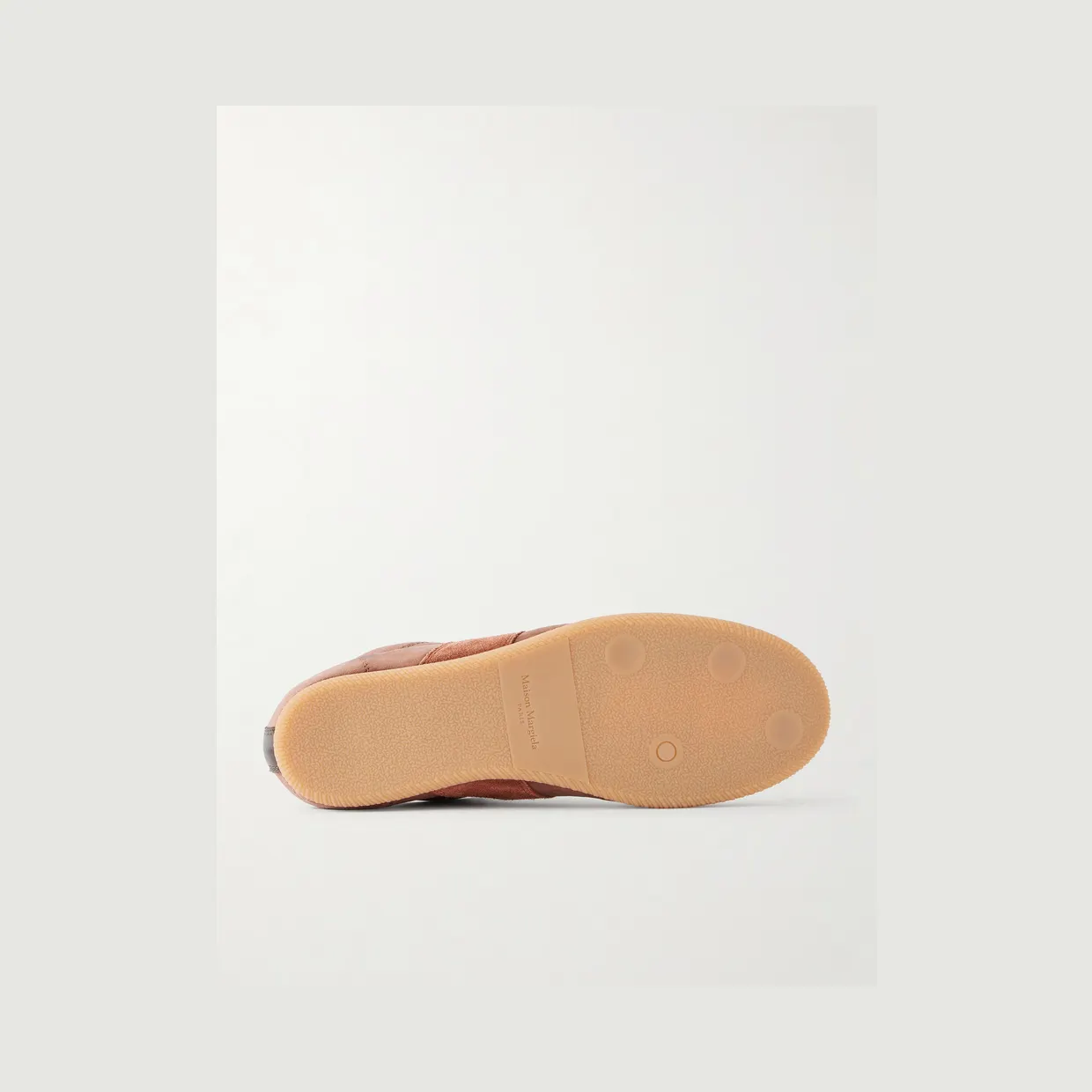 Maison Margiela Replica Suede-Trimmed Leather Sneakers Dark brown (S57WS0557) (3)
