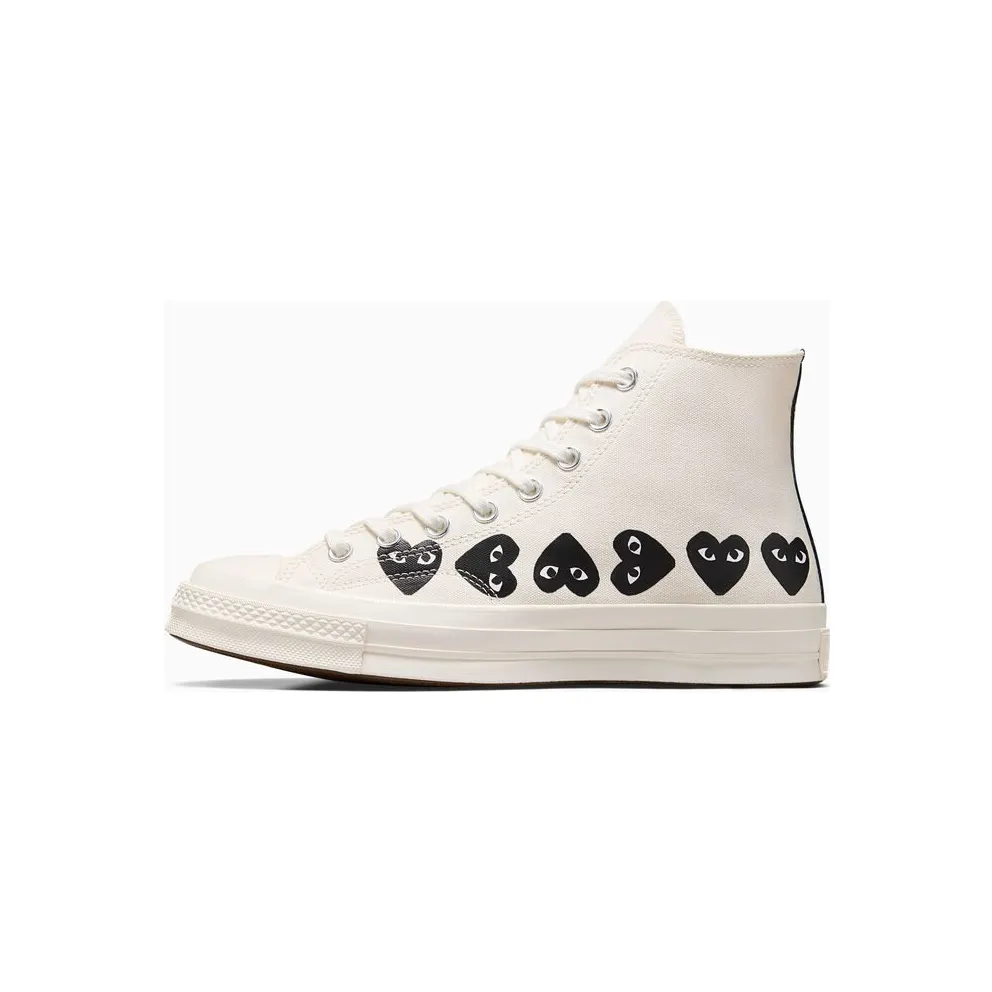 Converse x Comme des Garçons PLAY Chuck 70 Multi Heart Milk/Black/Egret (A08148C)