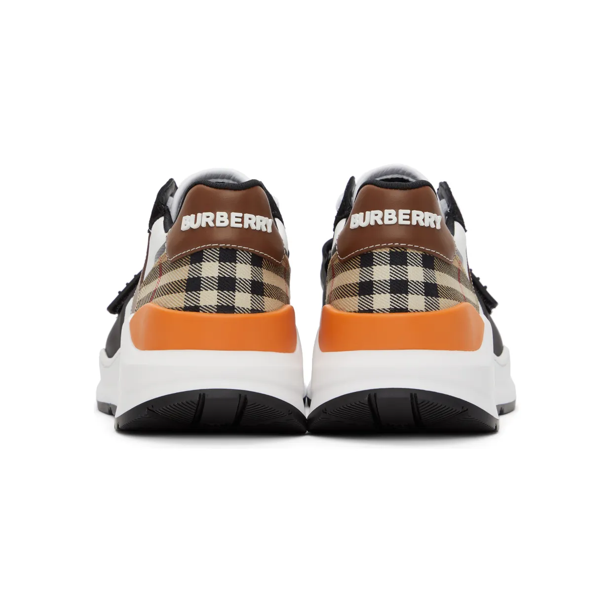 Burberry White & Black Vintage Check Ramsey Low Sneakers (8039112) (4)