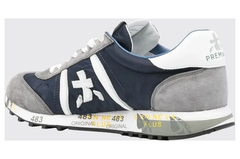 Premiata Lucy Cotton Twill and Nylon Sneakers Blue (LUCY7089) (2)