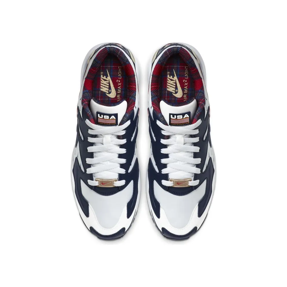 Nike Air Max2 Light USA (2019) White/University Red-Metallic Gold-Midnight Navy (CK0848-100)