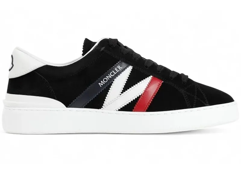 Moncler Monaco Low Suede Black White Red (4M00290-M2923P90)