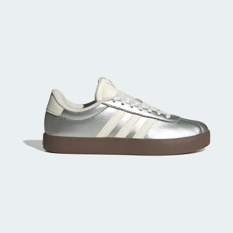 Adidas VL Court 3.0 Silver Metallic / Off White / Gum (JQ7315)