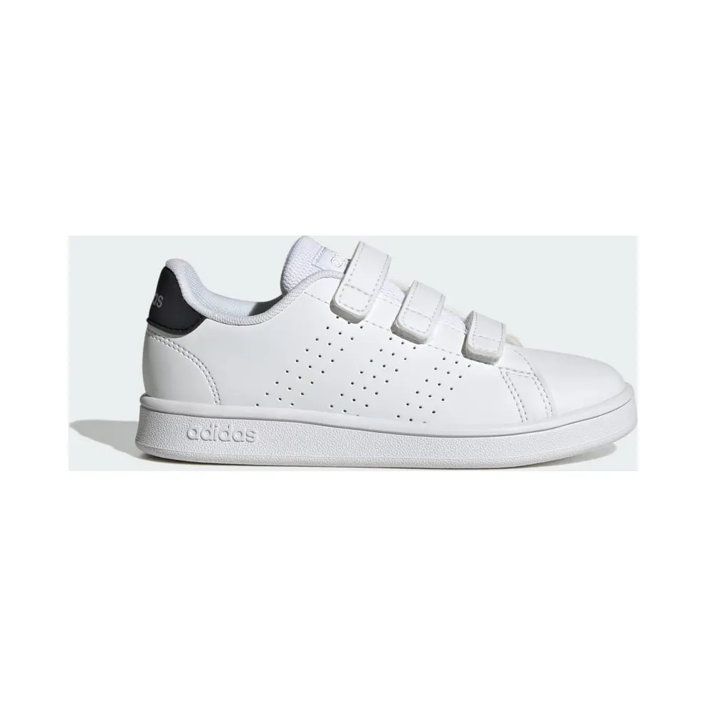 adidas Advantage Court Lifestyle Hook-and-loop “Cloud White / Core Black / Silver Metallic” (IG2516)