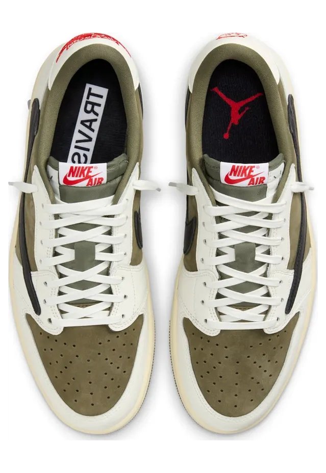 Der Travis Scott Jordan 1 Low “Medium Olive” ist in Ordnung — die Preisschilder nicht (4)