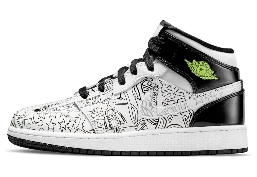 Air Jordan 1 Mid ‘DIY’ (GS) (2021) (DC4099-100)