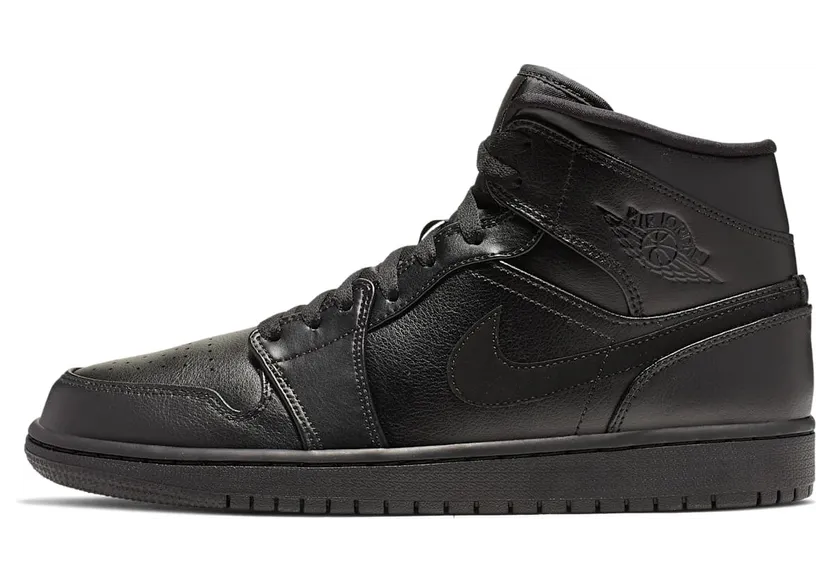 Air Jordan 1 Mid Black (554724-090)