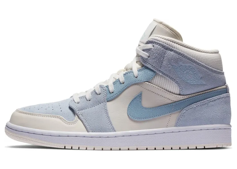 Air Jordan 1 Mid SE Grey Aqua “Celestine Blue” (2020) (DA4666-100)