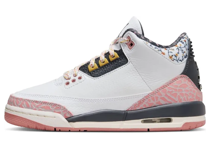 Air Jordan 3 GS “White/Red Stardust” (441140-100)