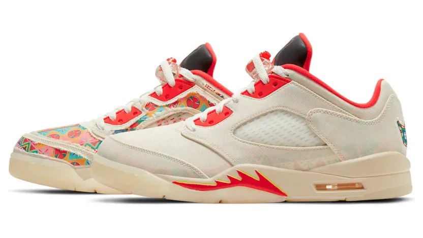 Air Jordan 5 Low Chinese New Year Sail Chile Red (2021) (DD2240-100)